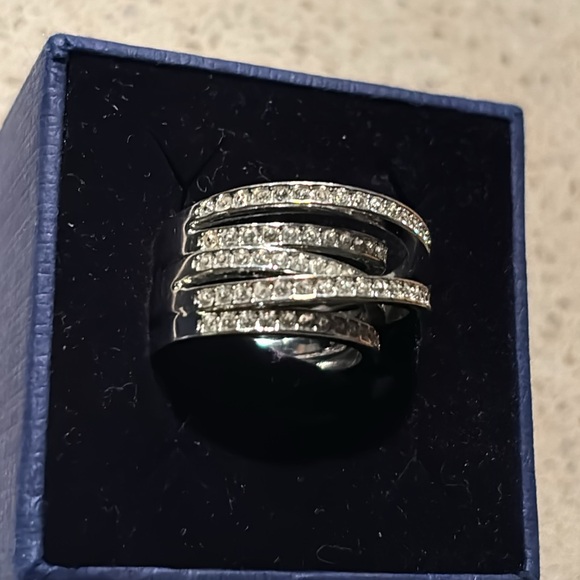 Authentic Swarovski ring. Silver signed Swarovski ring 55 - Picture 5 of 8